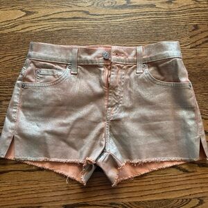 Seven 7 for all Mankind Gold Wash Shorts Sz 24